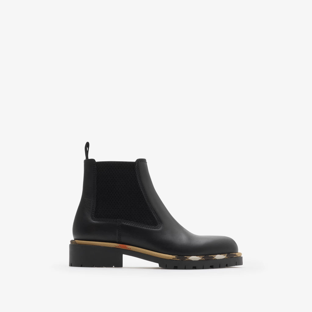 Leather Gravel Chelsea Boots