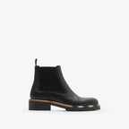 Leather Gravel Chelsea Boots
