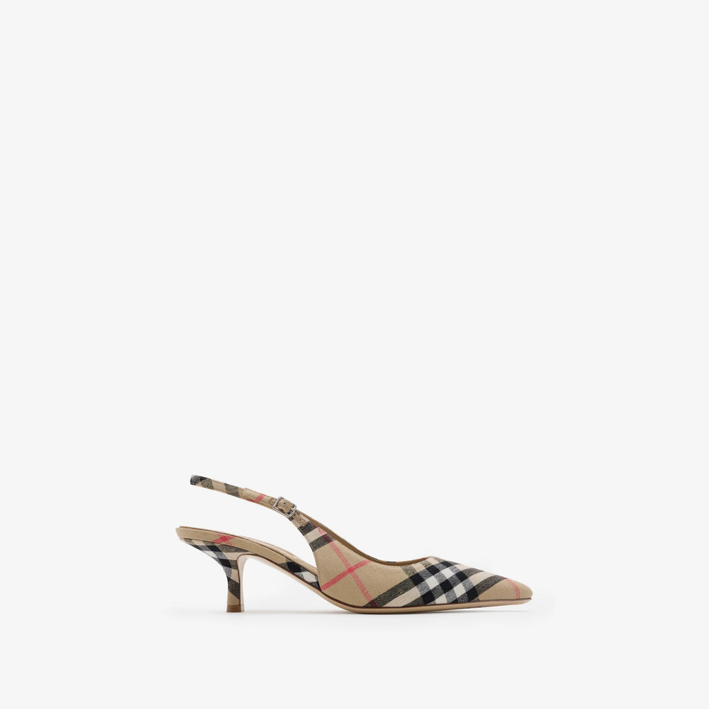 Check Dame Slingback Pumps RUNWAY DELUXE
