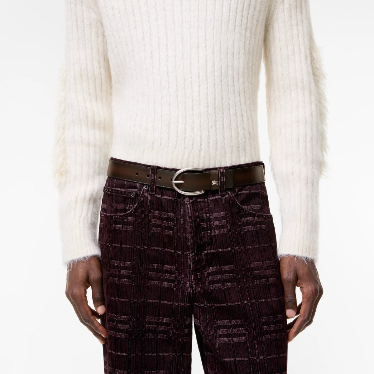 Leather Oval Belt RUNWAY DELUXE