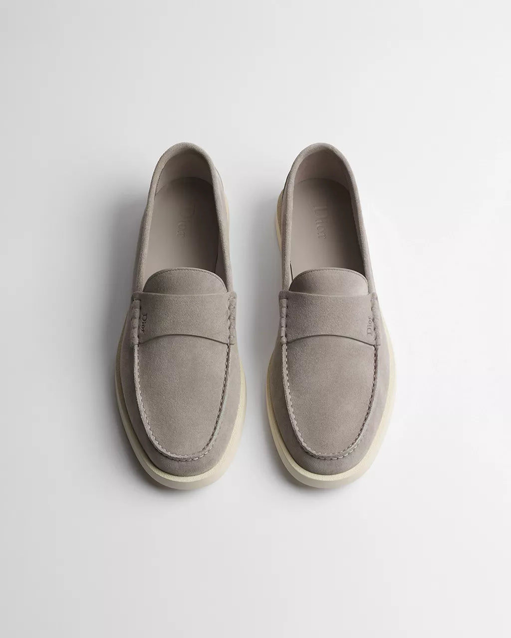 Dior Granville Loafer Gray Suede Calfskin RUNWAY DELUXE