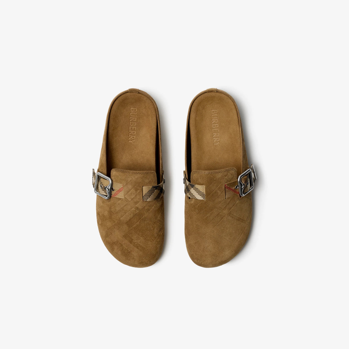 Check Suede Urchin Clogs RUNWAY DELUXE