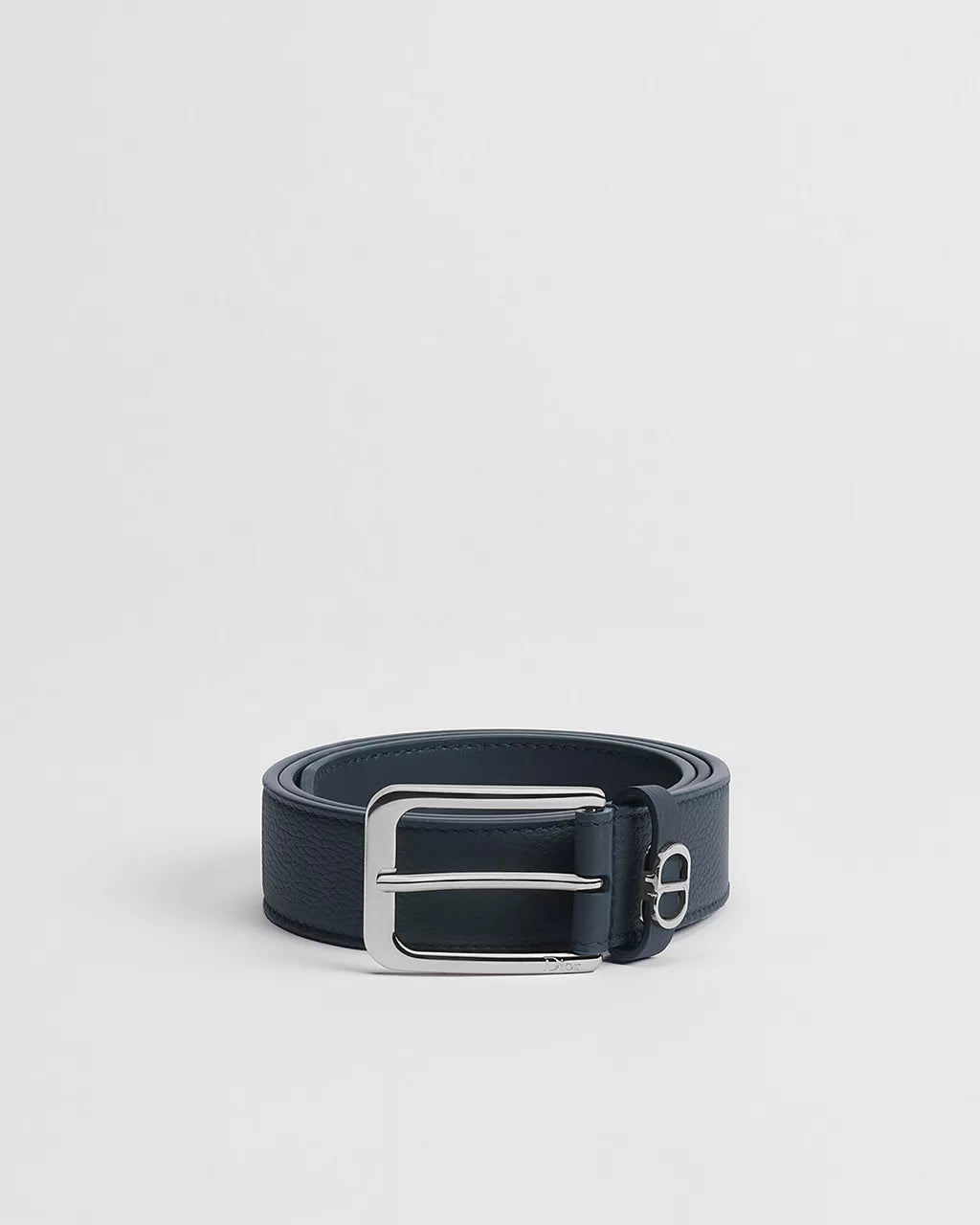 CD Icon Belt Navy Blue Grained Calfskin, 33 MM RUNWAY DELUXE