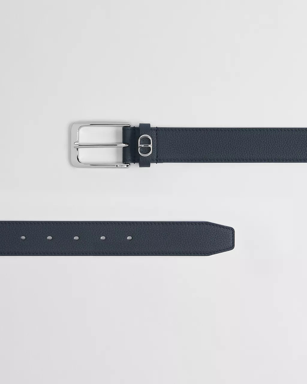CD Icon Belt Navy Blue Grained Calfskin, 33 MM RUNWAY DELUXE