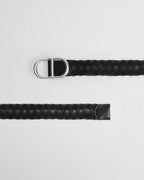 CD Belt Black Woven Taurillon Leather, 35 MM RUNWAY DELUXE