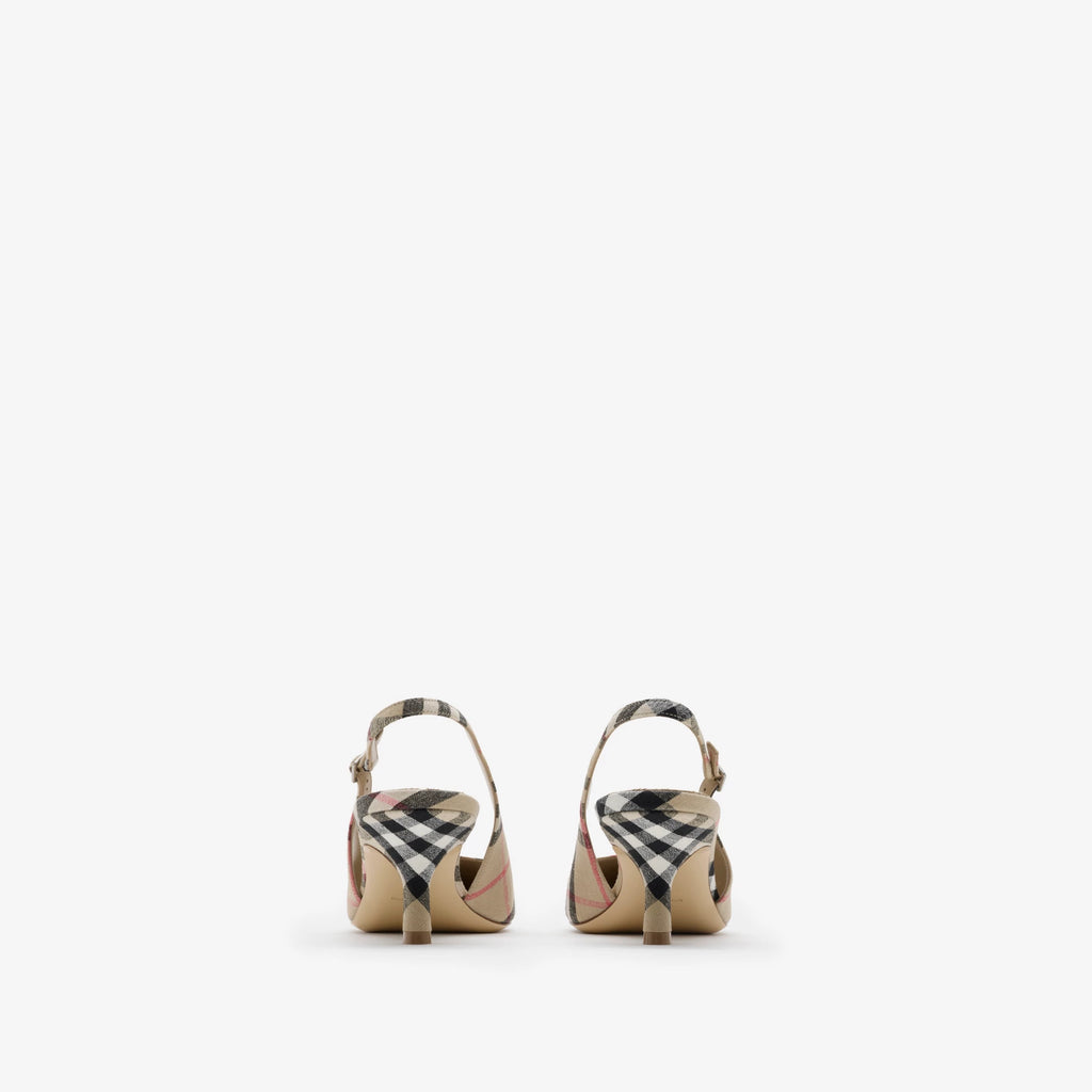 Check Dame Slingback Pumps RUNWAY DELUXE