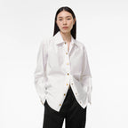 Cotton Poplin BlousePrice undefined New In White RUNWAY DELUXE