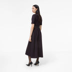 Belted Check Wool Dress