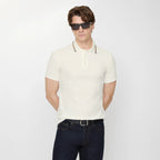 Check Trim Cotton Polo Shirt RUNWAY DELUXE