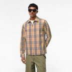Check Cotton Linen Overshirt RUNWAY DELUXE