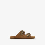 Check Suede Urchin Sandals RUNWAY DELUXE