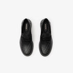 Check and Leather Pembroke Loafers