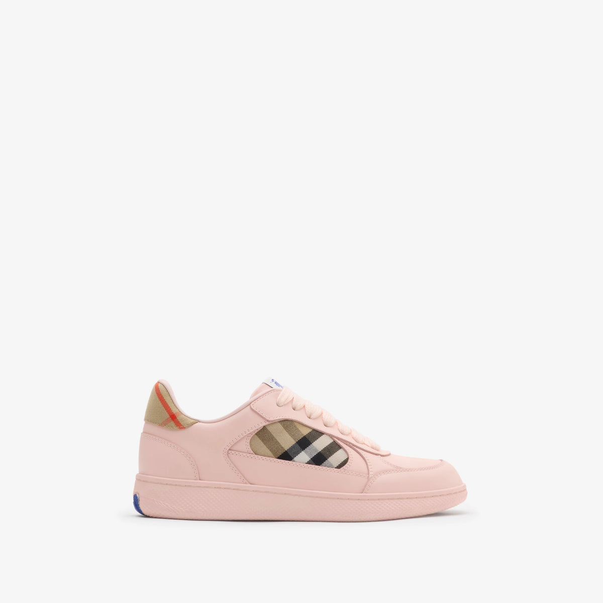 Leather and Check Terrace Sneakers