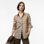 Classic Fit Check Cotton ShirtPrice undefined Sand beige RUNWAY DELUXE