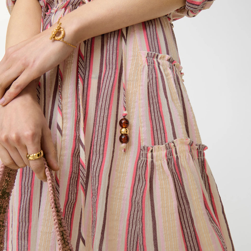 Striped Cotton Voile Dress