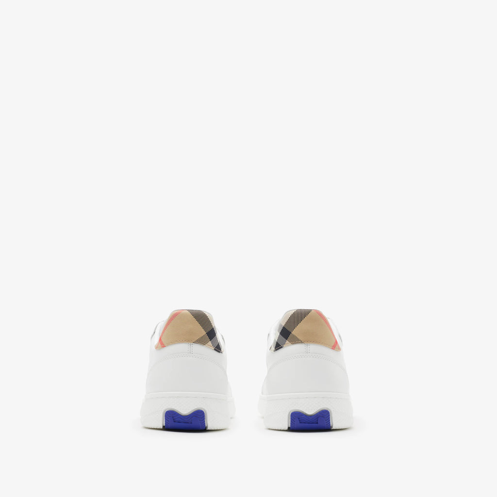 Leather and Check Terrace Sneakers