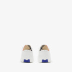 Leather and Check Terrace Sneakers