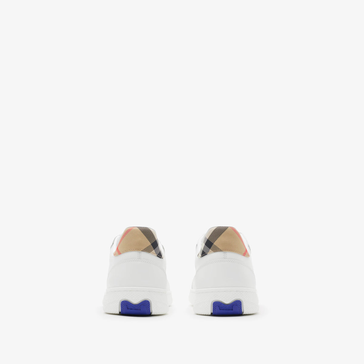 Leather and Check Terrace Sneakers
