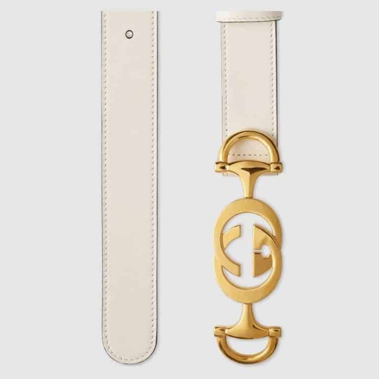 Gucci Leather belt with Interlocking G Horsebit