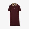 Check Collar Cotton Polo Shirt Dress