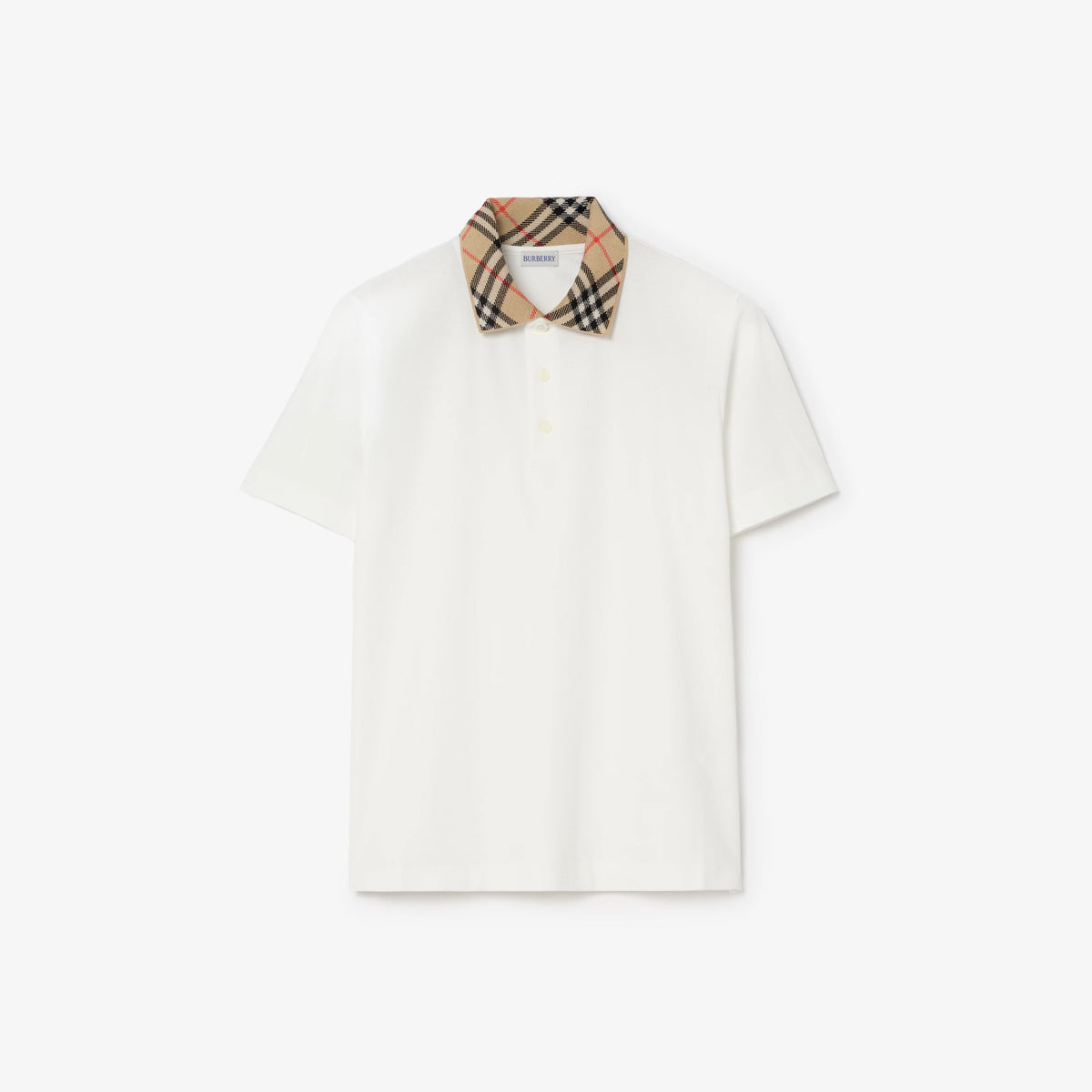 Check Collar Cotton Polo Shirt RUNWAY DELUXE