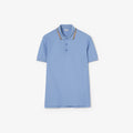 Check Trim Cotton Polo Shirt RUNWAY DELUXE