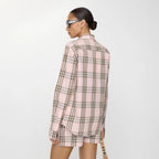Classic Fit Check Cotton ShirtPrice undefined Mallow pink RUNWAY DELUXE