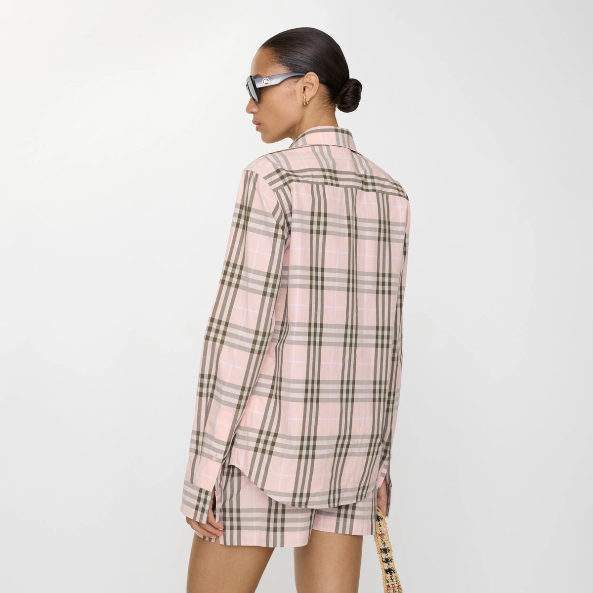 Classic Fit Check Cotton ShirtPrice undefined Mallow pink RUNWAY DELUXE