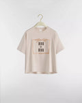 Book Cover Oversized Cropped T-Shirt RUNWAY DELUXE
