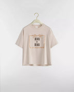 Book Cover Oversized Cropped T-Shirt RUNWAY DELUXE
