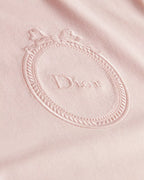 Fitted Dior Médaillon Embroidered T-shirt Pink Cotton Jersey RUNWAY DELUXE