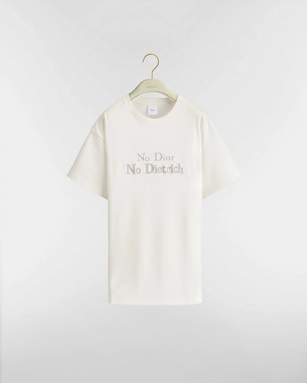 T-shirt with Lettering White Cotton Jersey RUNWAY DELUXE