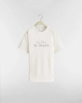 T-shirt with Lettering White Cotton Jersey RUNWAY DELUXE