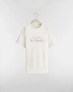 T-shirt with Lettering White Cotton Jersey RUNWAY DELUXE