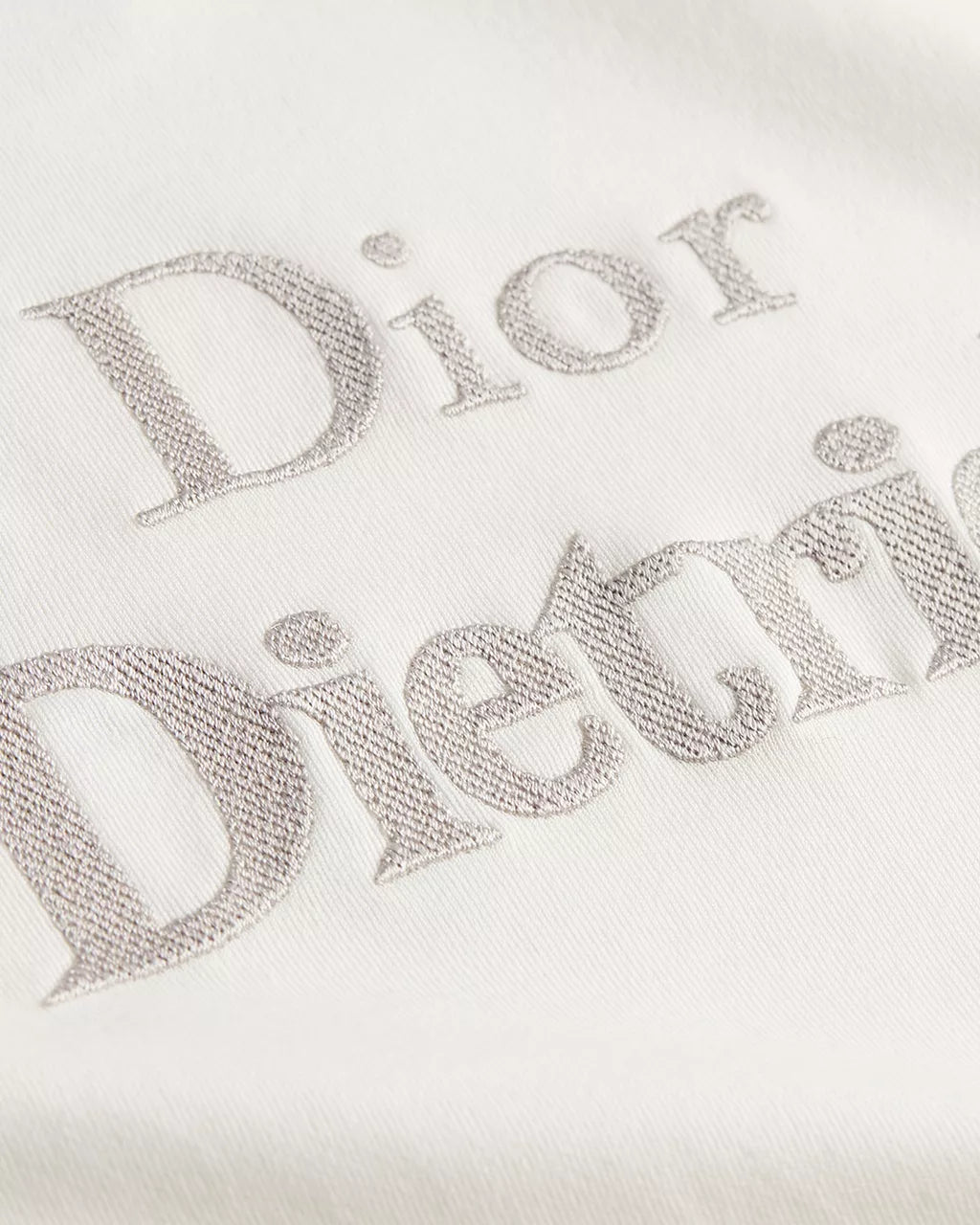 T-shirt with Lettering White Cotton Jersey RUNWAY DELUXE