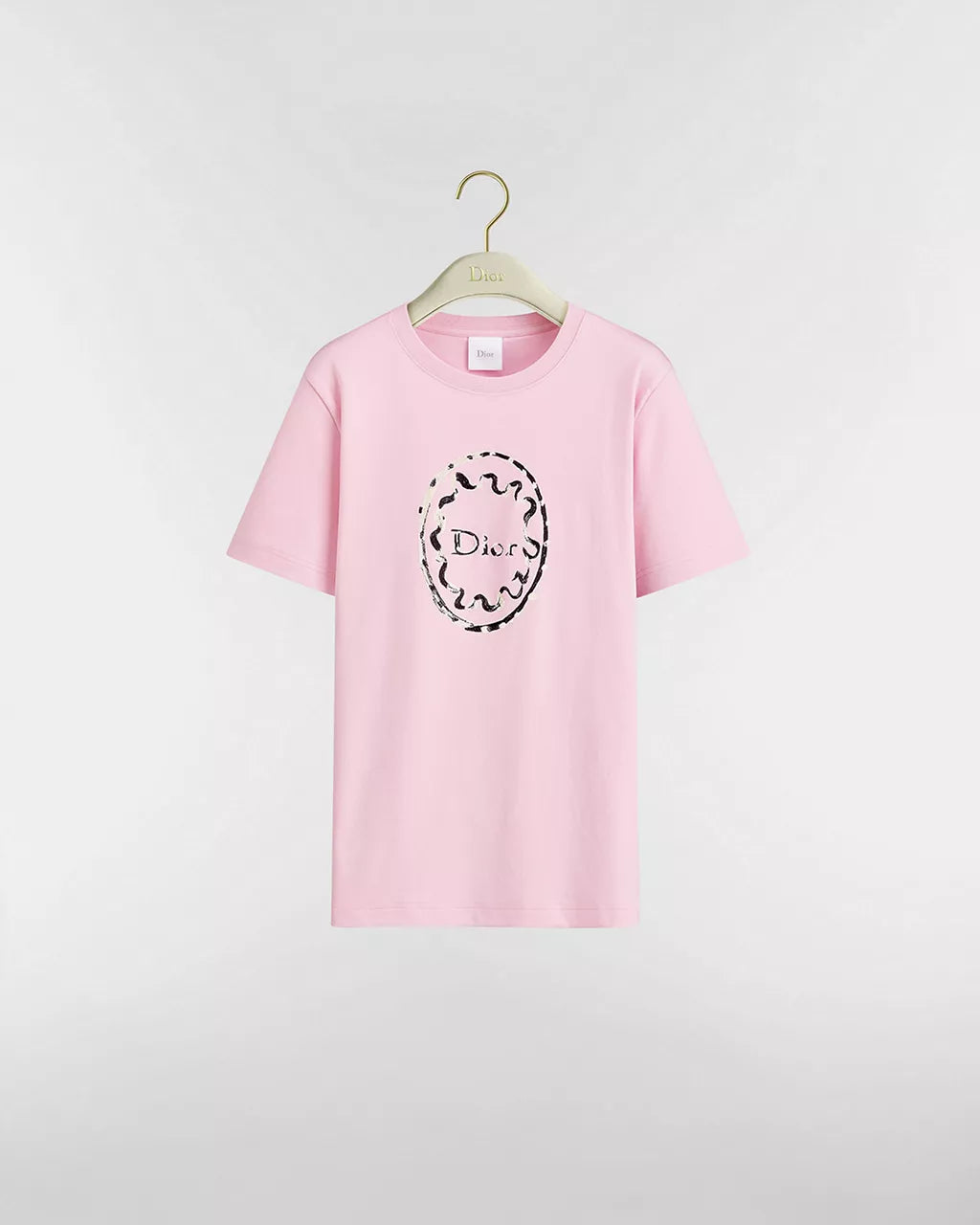 Pink Cotton Jersey with Dior Painted Ribbon Motif RUNWAY DELUXE