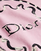 Pink Cotton Jersey with Dior Painted Ribbon Motif RUNWAY DELUXE