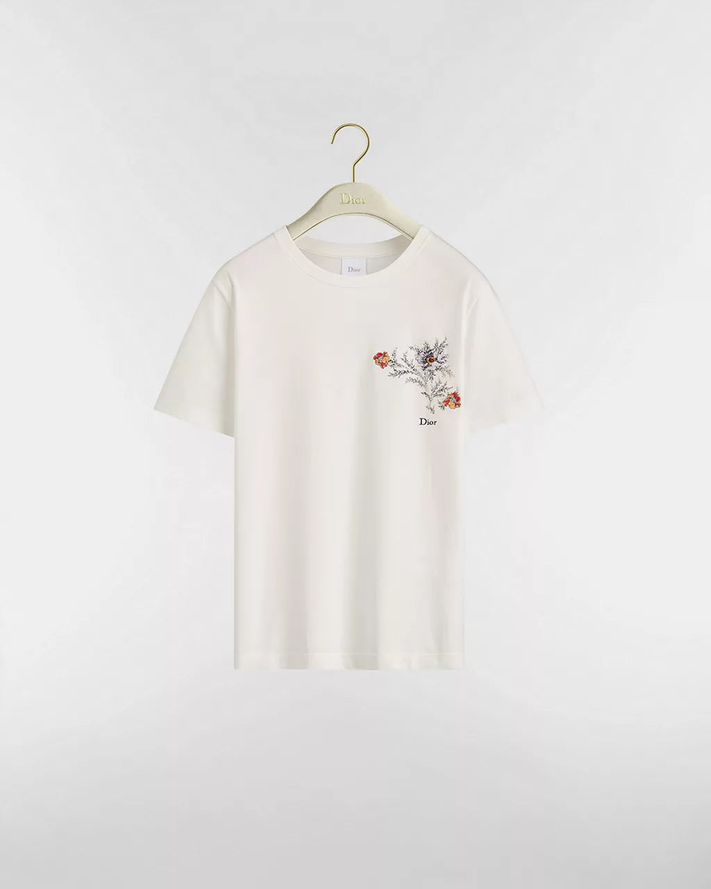 White Cotton Jersey with Multicolor Dior Bloom Tapestry Motif RUNWAY DELUXE
