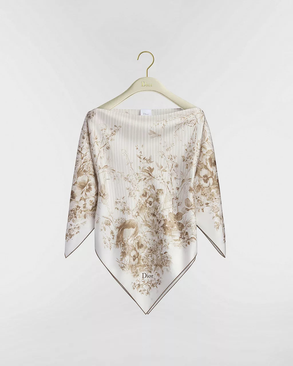 Dioriviera Toile de Jouy Floral Garden Dior Silk Top RUNWAY DELUXE