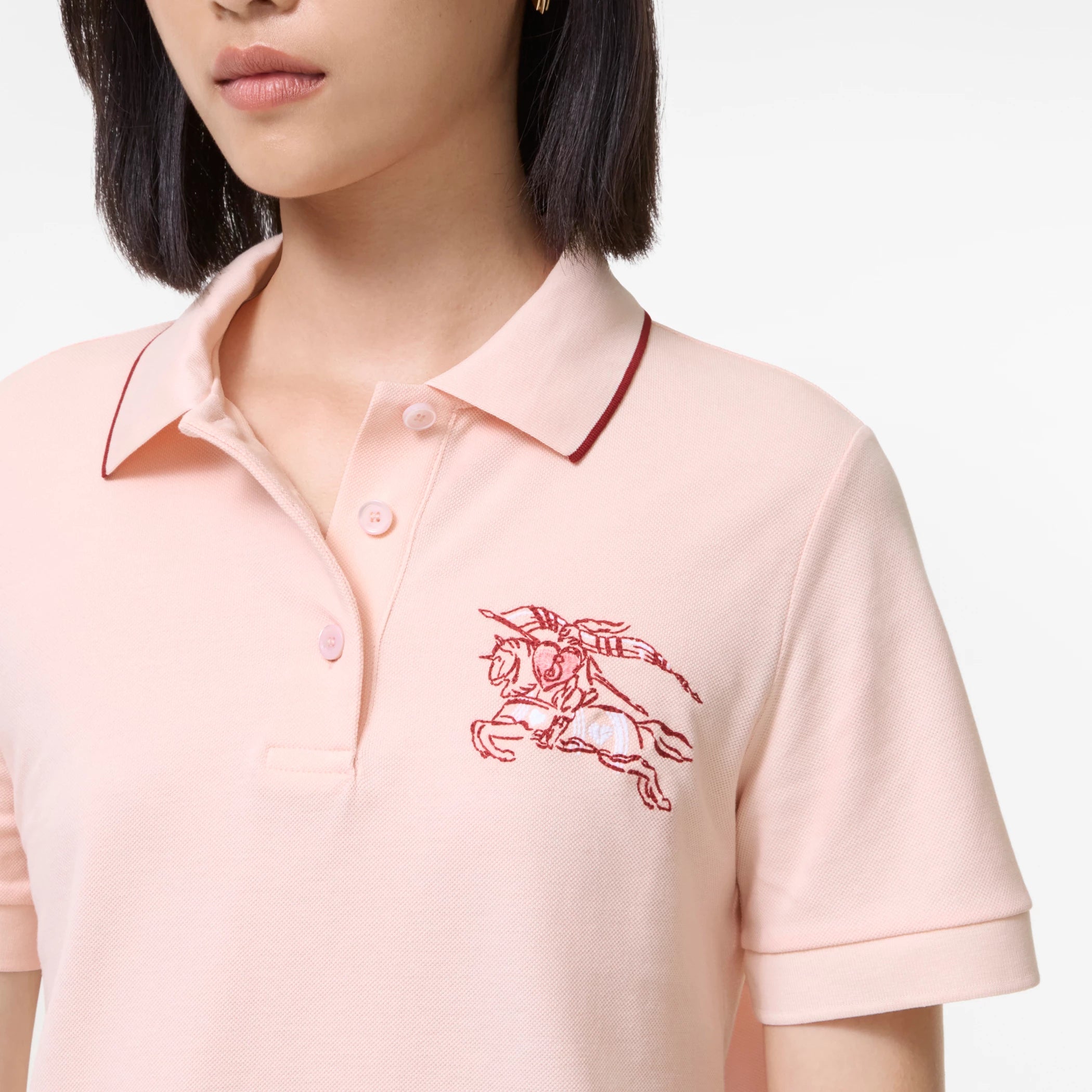 Heart Knight Cotton Polo Shirt Dress
