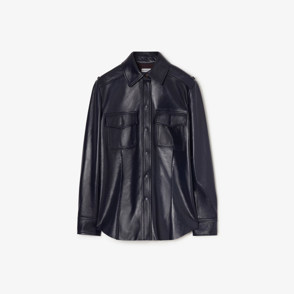 Classic Fit Leather ShirtPrice undefined Runway Iris purple RUNWAY DELUXE