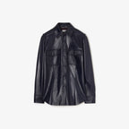 Classic Fit Leather ShirtPrice undefined Runway Iris purple RUNWAY DELUXE