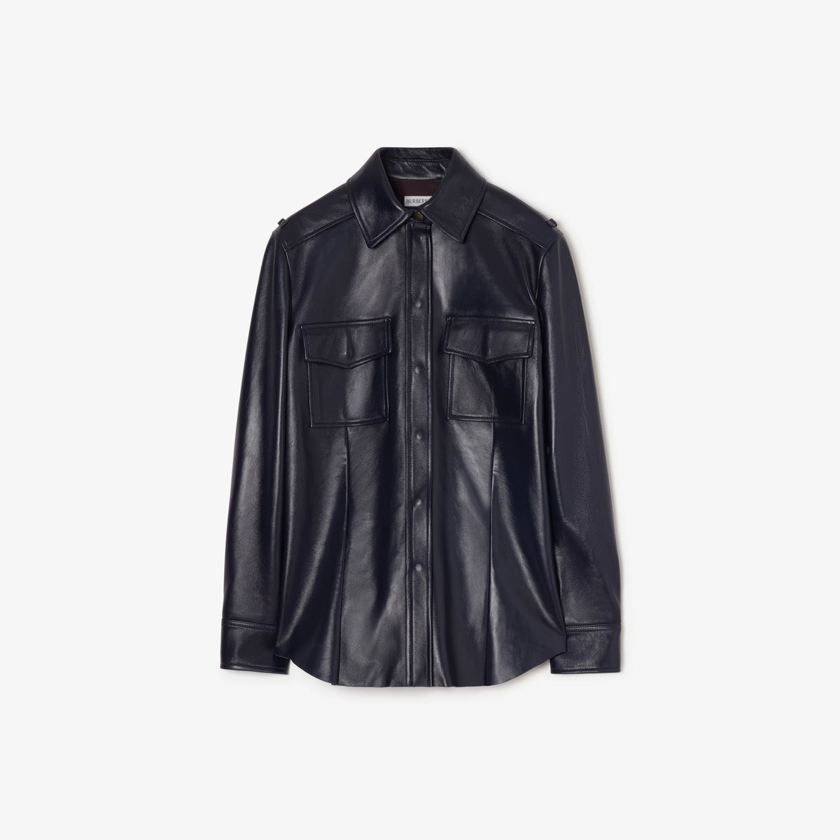 Classic Fit Leather ShirtPrice undefined Runway Iris purple RUNWAY DELUXE