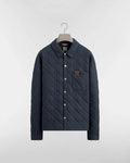 Cannage Overshirt with Leather Dior Patch Navy Blue Cotton RUNWAY DELUXE