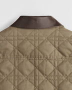 Cannage Overshirt with Leather Dior Patch Deep Beige Cotton Twill RUNWAY DELUXE