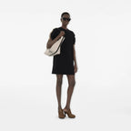 Check Trim Cotton T-shirt Dress