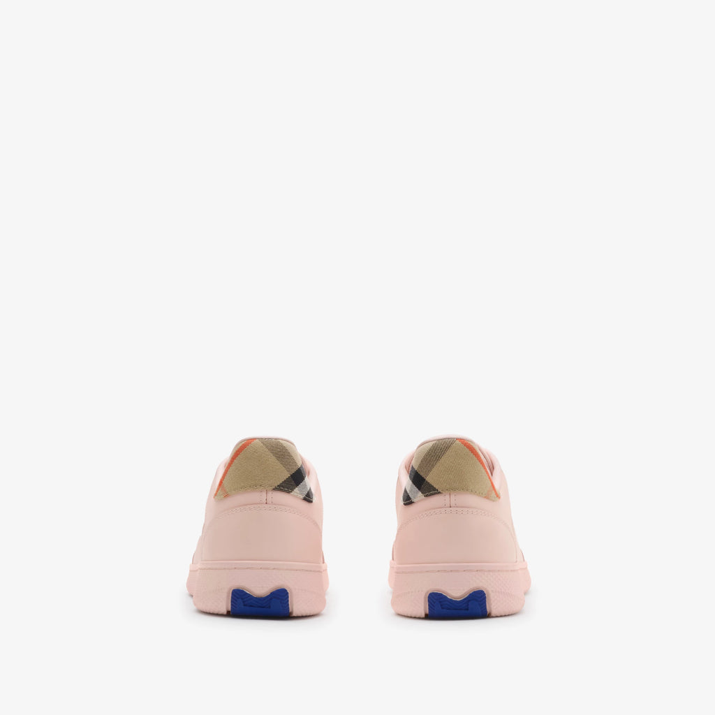 Leather and Check Terrace Sneakers