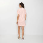 Check Collar Cotton Polo Shirt Dress