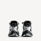 Women's Runner Sneaker in Black/silver