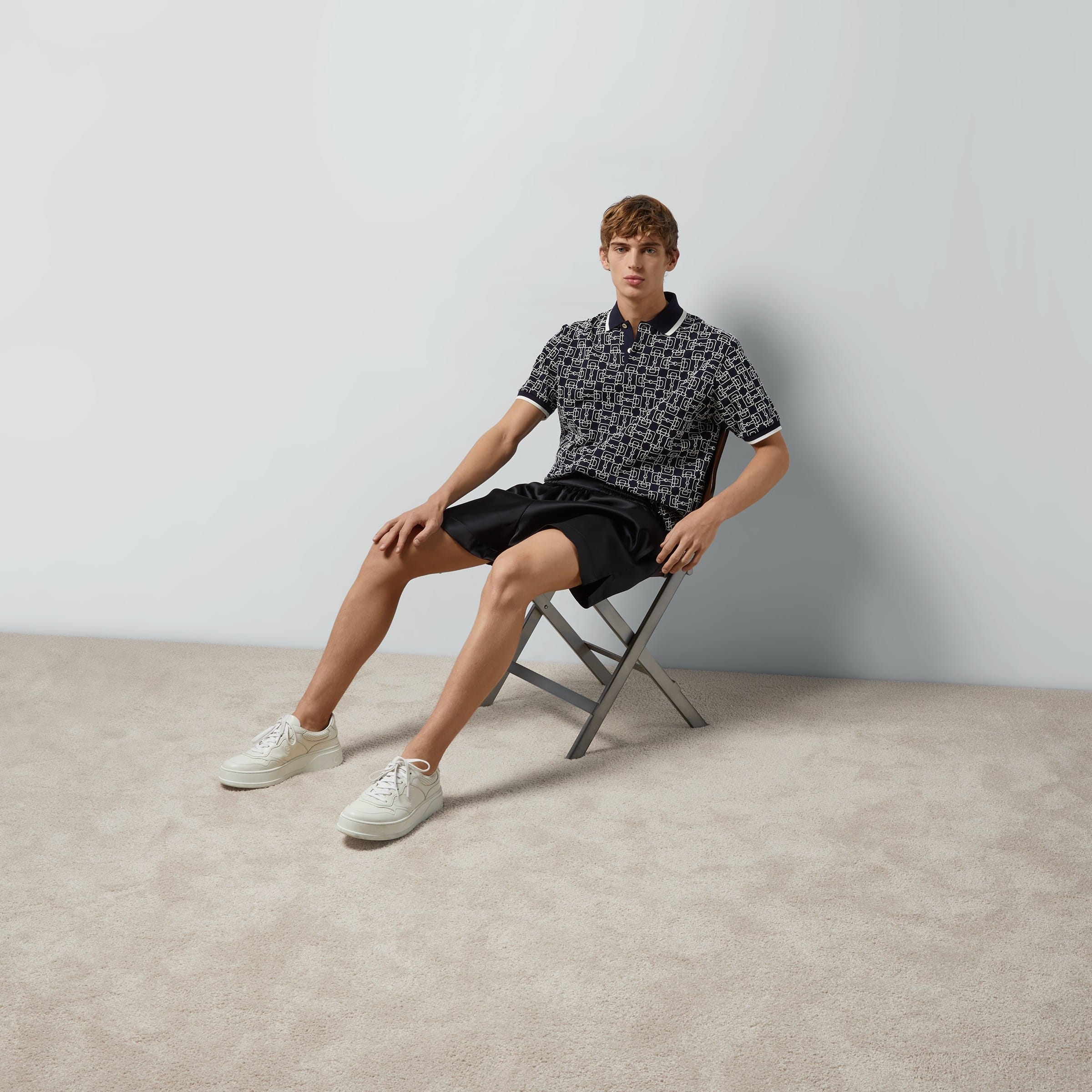 COTTON PIQUET POLO WITH HORSEBIT